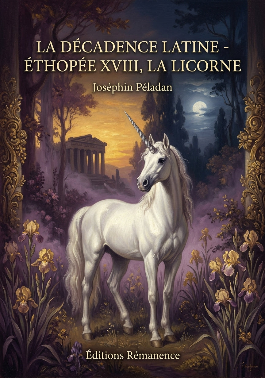 Livre La Décadence latine - Éthopée XVIII, La Licorne par Joséphin Péladan - Couverture - Editions Remanence