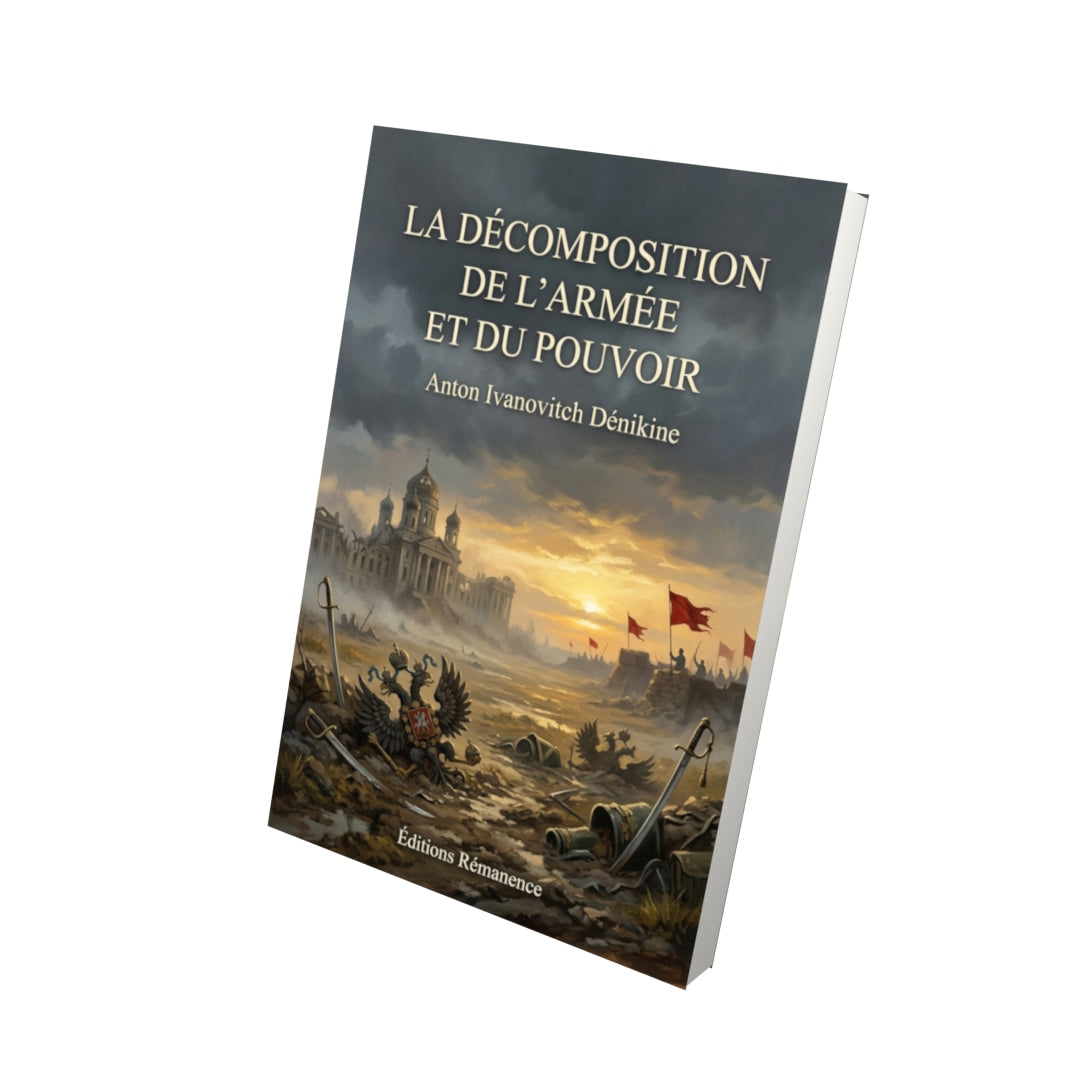 Livre La Décomposition de l’armée et du pouvoir par Anton Ivanovitch Dénikine - Vue 3D - Editions Remanence