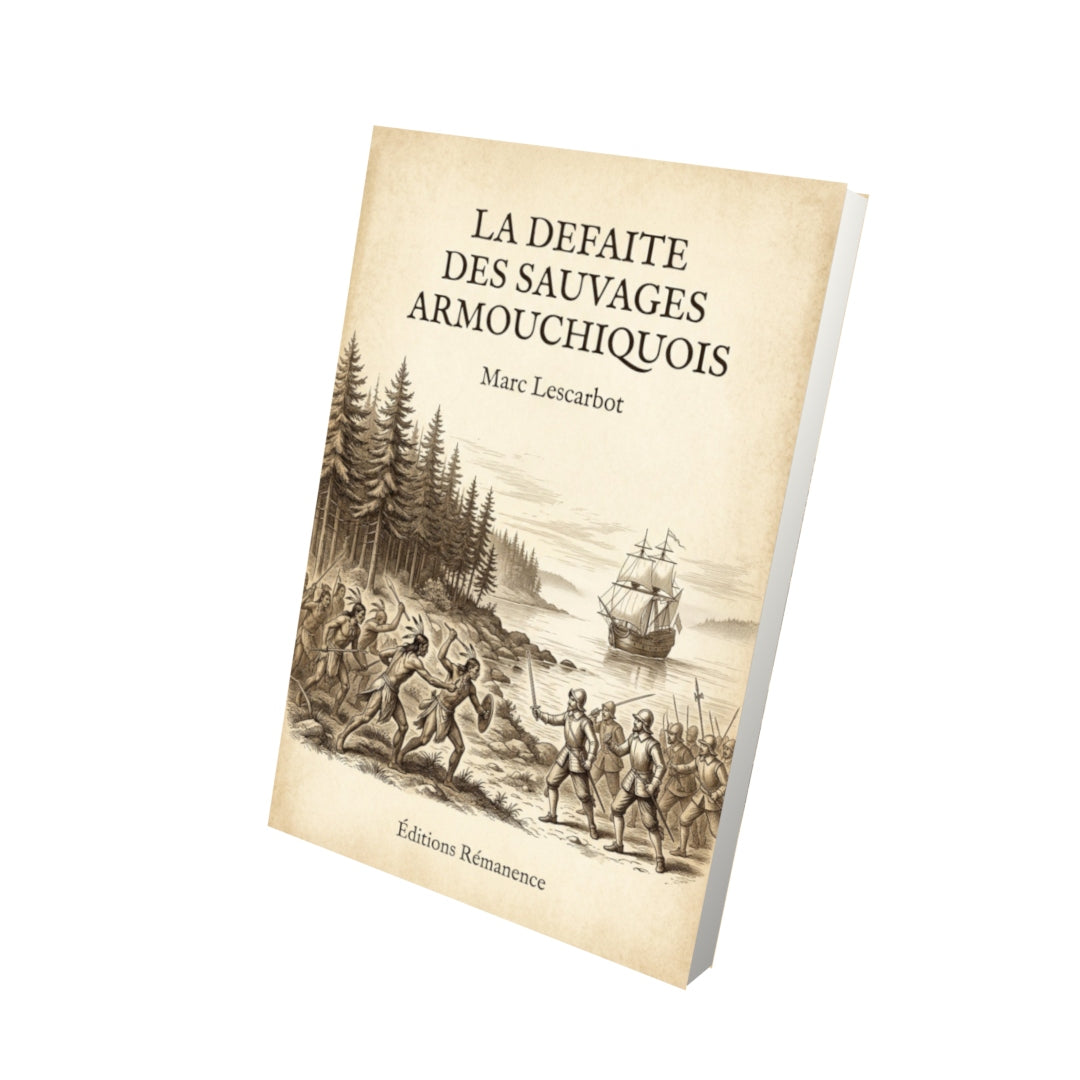 Livre La Defaite des Sauvages Armouchiquois - Marc Lescarbot - Vue 3D - Editions Remanence