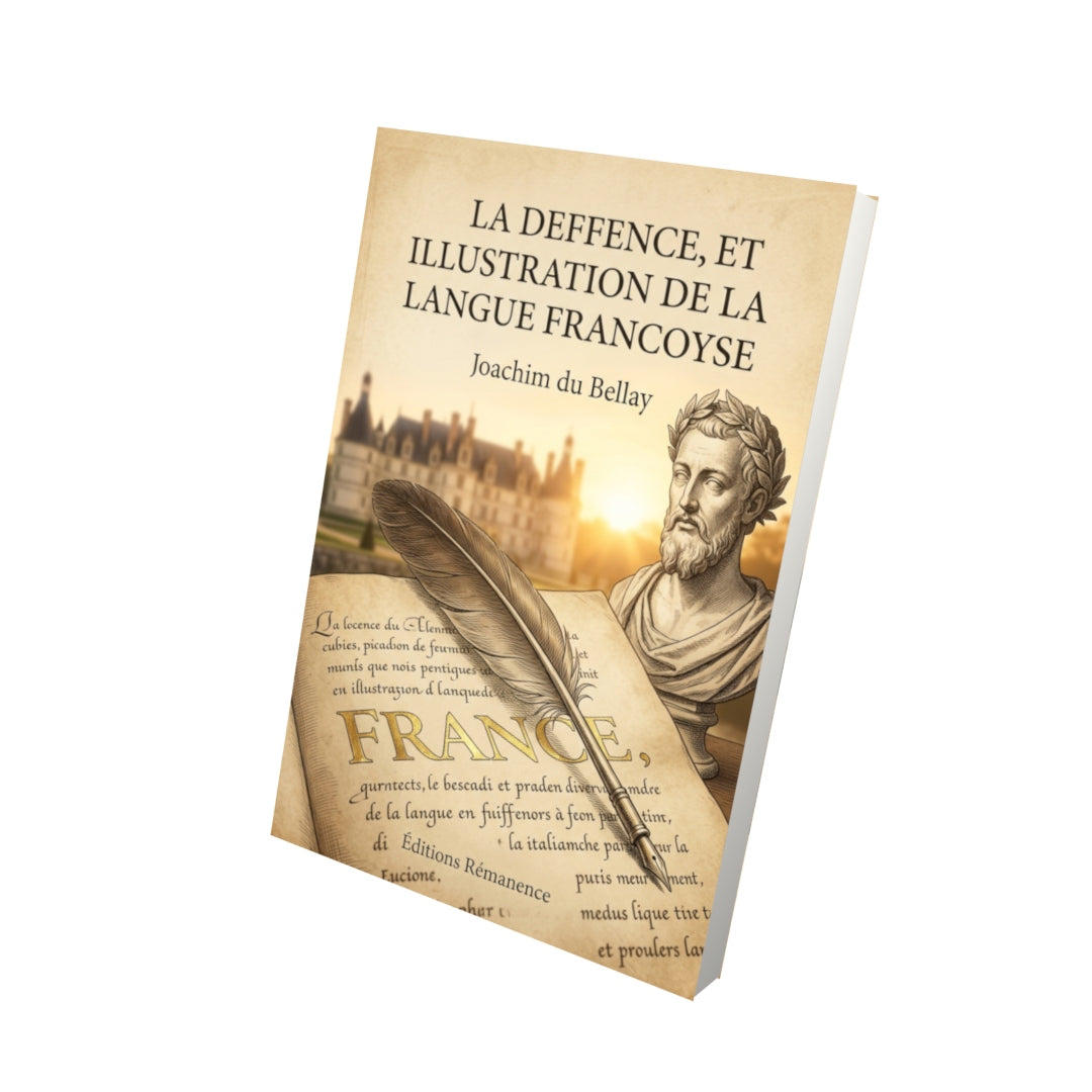 Livre La Deffence, et illustration de la langue francoyse par Joachim du Bellay - Vue 3D - Editions Remanence