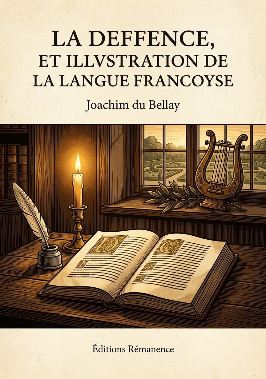 Livre La Deffence, et illvstration de la langue francoyse par Joachim du Bellay - Couverture - Editions Remanence