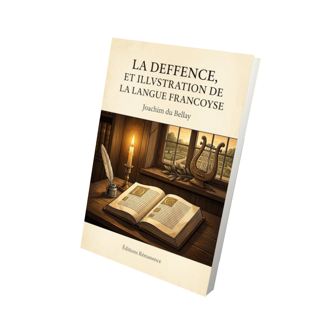 Livre La Deffence, et illvstration de la langue francoyse par Joachim du Bellay - Vue 3D - Editions Remanence