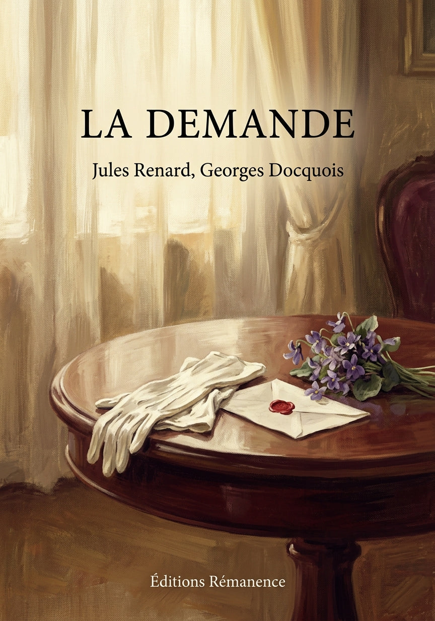 Livre La Demande par Jules Renard, Georges Docquois - Couverture - Editions Remanence