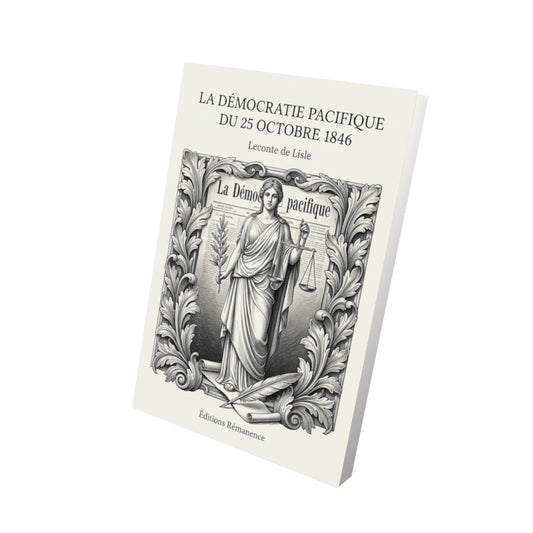 Livre La Démocratie pacifique du 25 octobre 1846 par Leconte de Lisle - Vue 3D - Editions Remanence