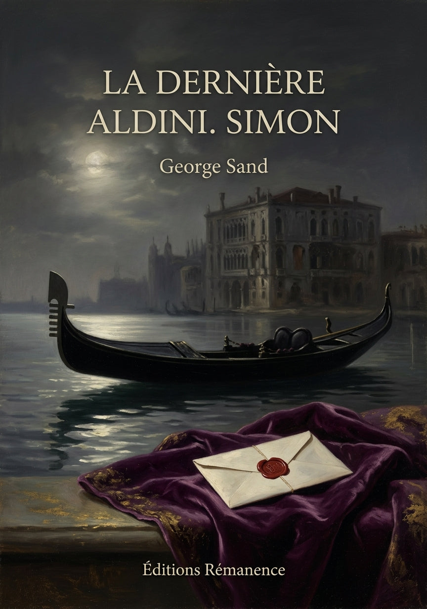 Livre La dernière Aldini. Simon par George Sand - Couverture - Editions Remanence