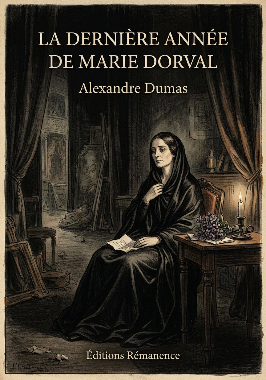 Livre La Dernière Année de Marie Dorval par Alexandre Dumas - Couverture - Editions Remanence