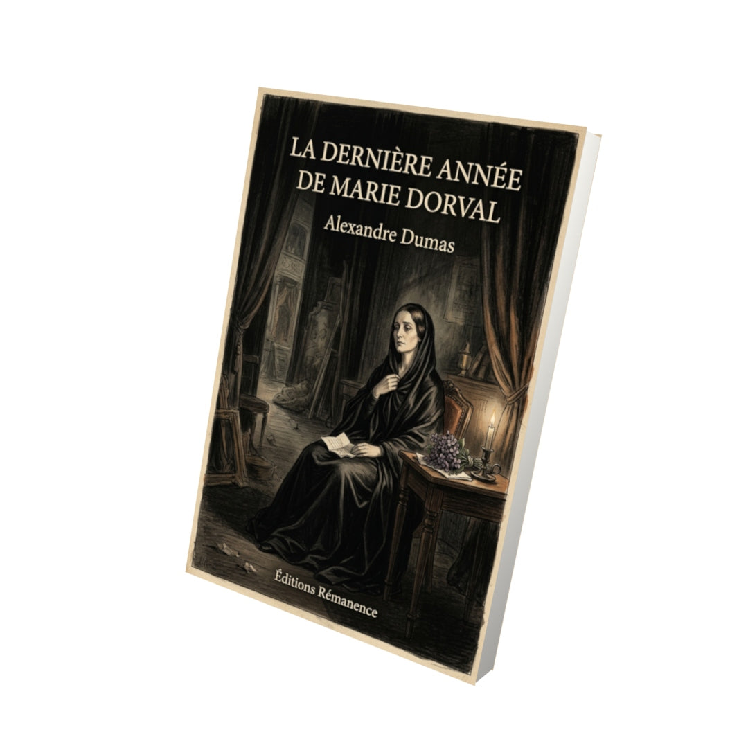 Livre La Dernière Année de Marie Dorval par Alexandre Dumas - Vue 3D - Editions Remanence