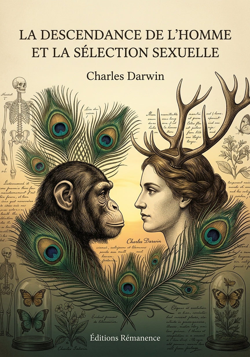 Livre La Descendance de l’homme et la sélection sexuelle par Charles Darwin - Couverture - Editions Remanence