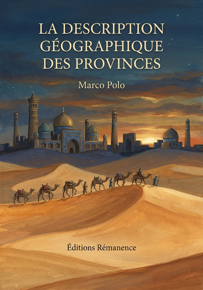 Livre La description géographique des provinces par Marco Polo - Couverture - Editions Remanence