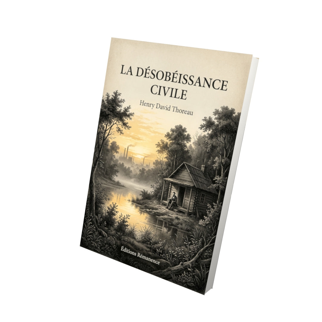 Livre La Désobéissance civile par Henry David Thoreau - Vue 3D - Editions Remanence