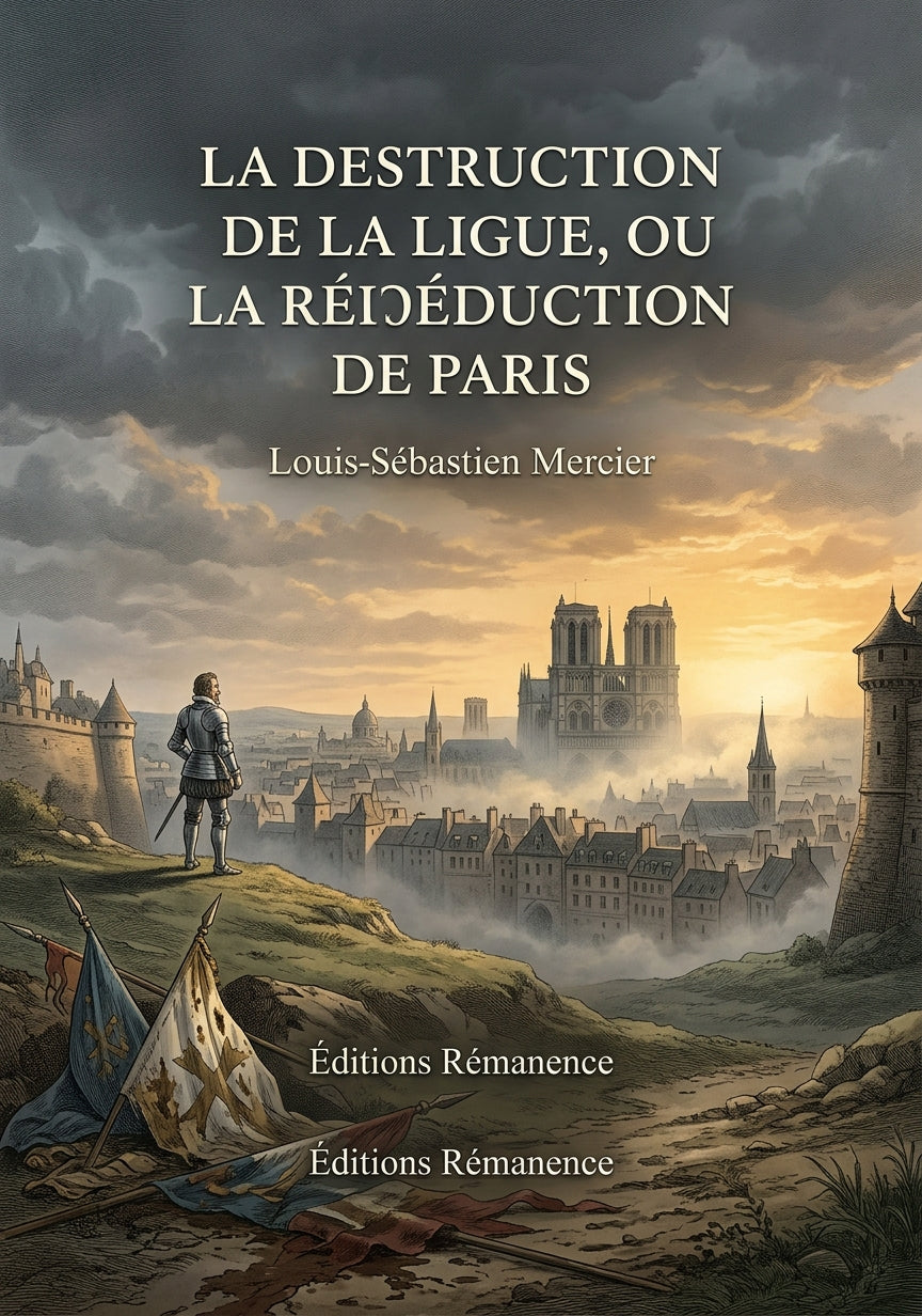 Livre La Destruction de la Ligue, ou la Réduction de Paris par Louis-Sébastien Mercier - Couverture - Editions Remanence