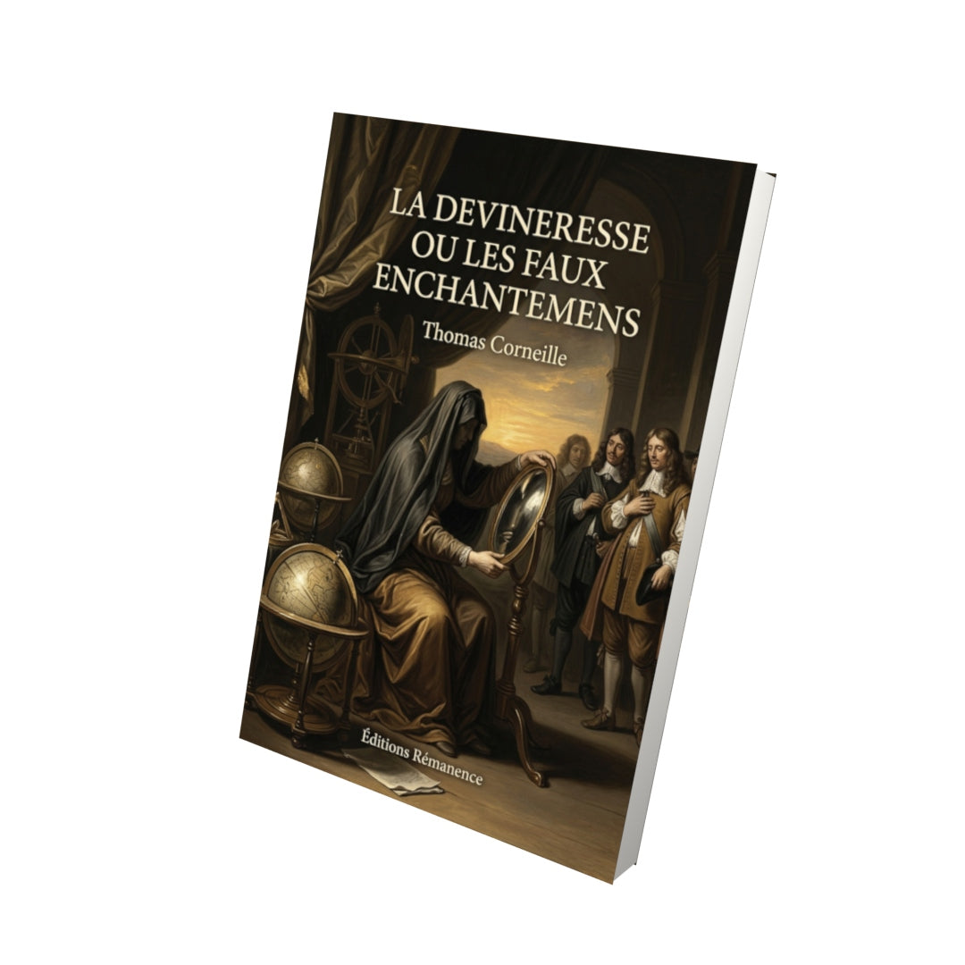 Livre La Devineresse ou les Faux Enchantemens par Thomas Corneille - Vue 3D - Editions Remanence