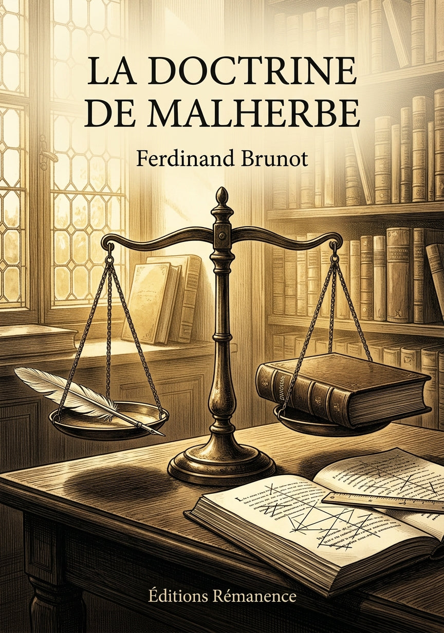 Livre La Doctrine de Malherbe par Ferdinand Brunot - Couverture - Editions Remanence