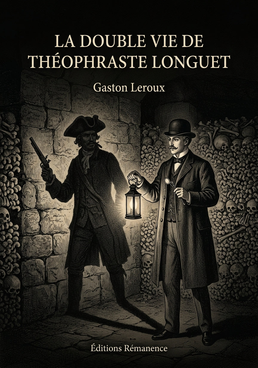 Livre La Double Vie de Théophraste Longuet par Gaston Leroux - Couverture - Editions Remanence