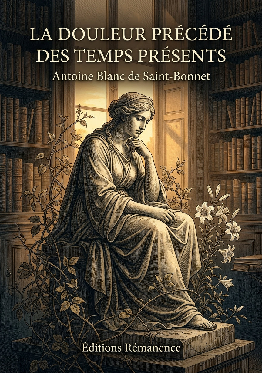 Livre La Douleur précédé des Temps présents par Antoine Blanc de Saint-Bonnet - Couverture - Editions Remanence