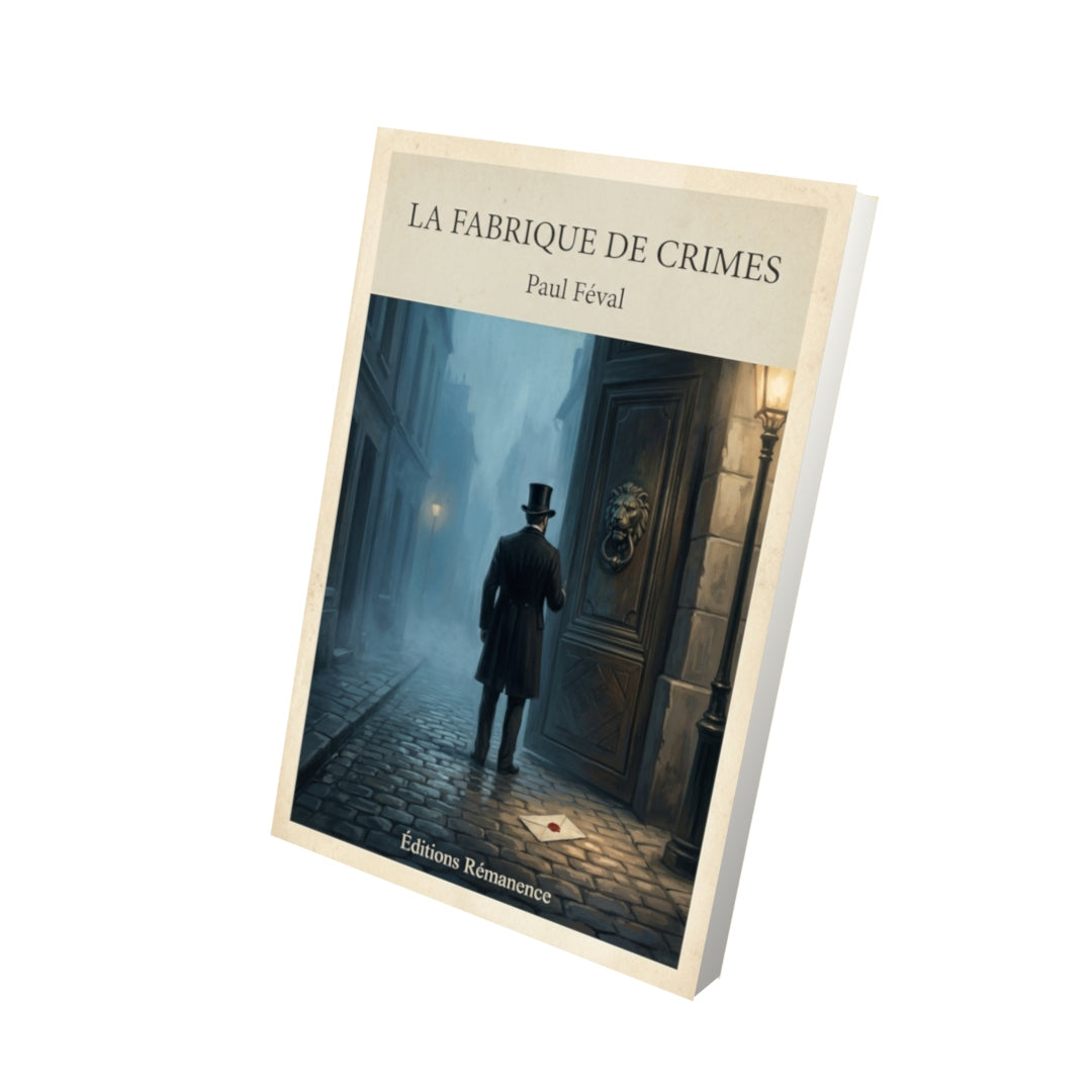 Livre La fabrique de crimes - Paul Féval - Vue 3D - Editions Remanence