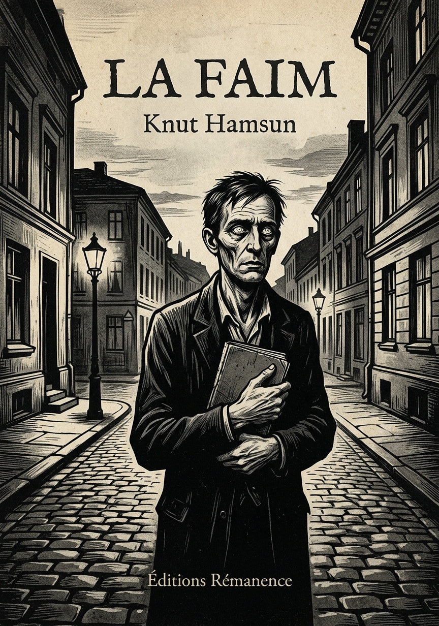 Livre La Faim par Knut Hamsun - Couverture - Editions Remanence