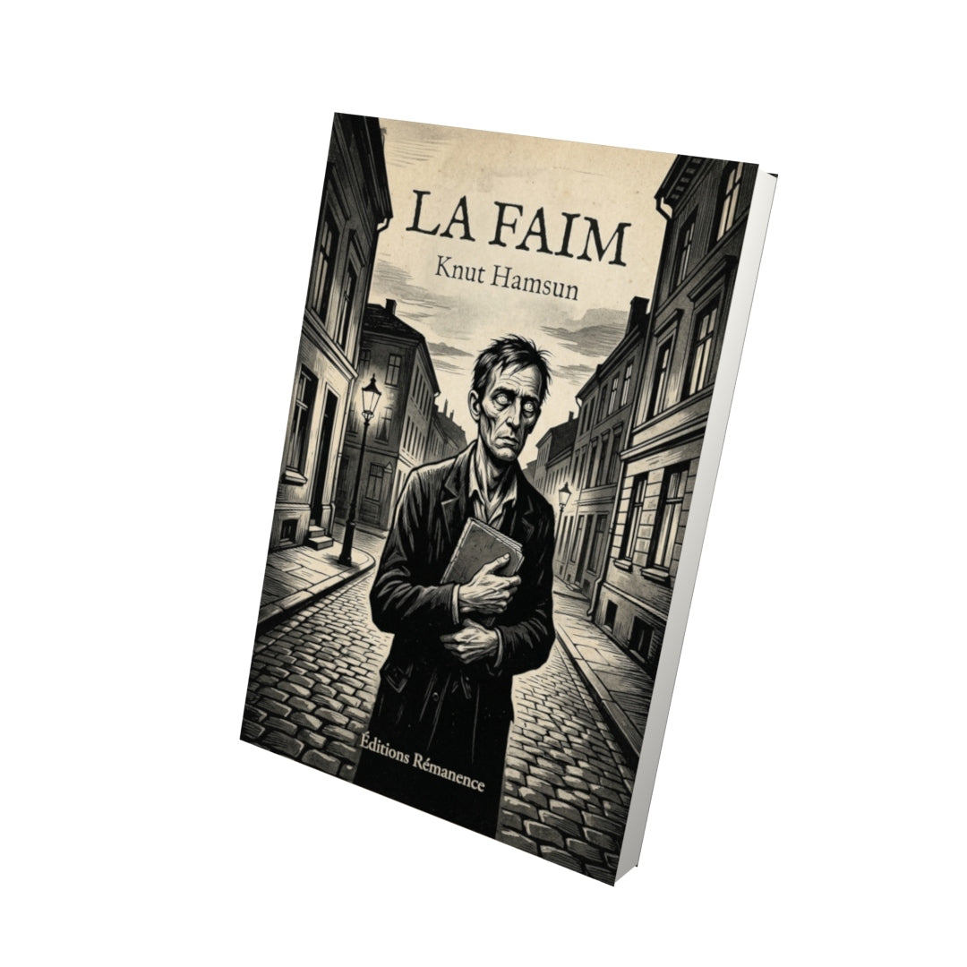 Livre La Faim par Knut Hamsun - Vue 3D - Editions Remanence