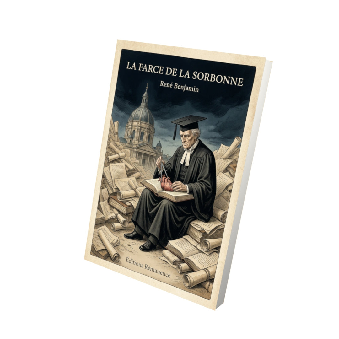 Livre La farce de la Sorbonne - René Benjamin - Vue 3D - Editions Remanence
