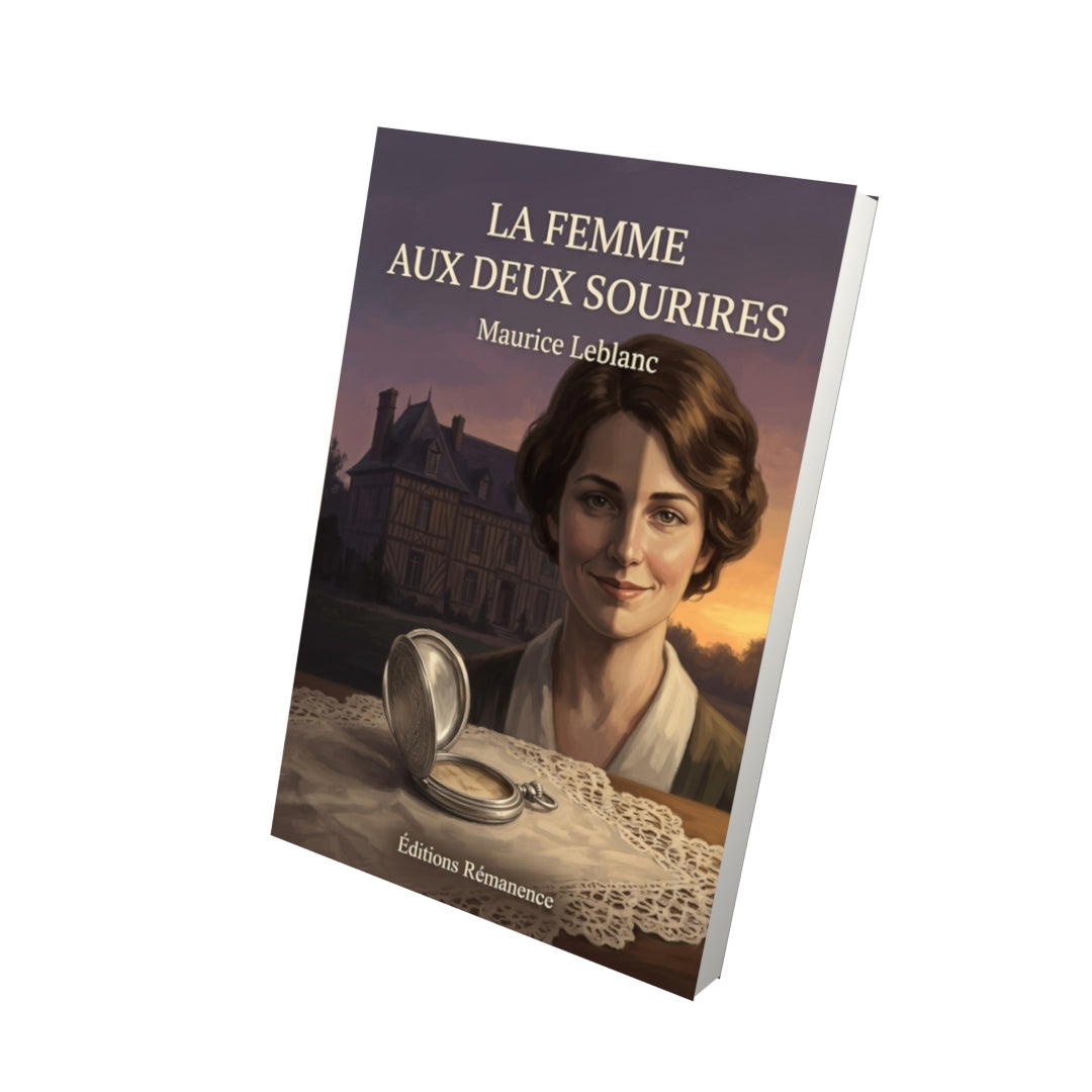 Livre La Femme aux deux sourires par Maurice Leblanc - Vue 3D - Editions Remanence