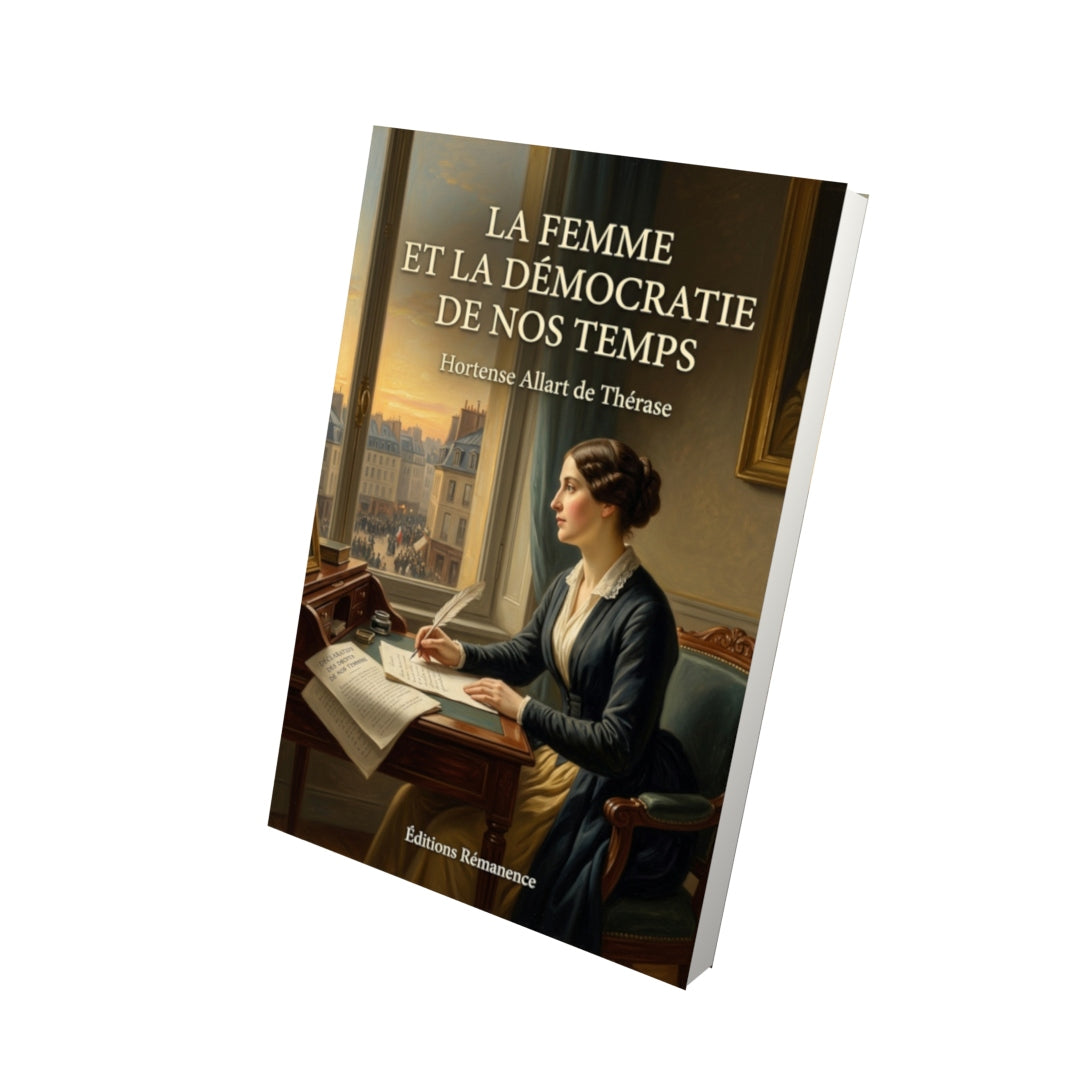 Livre La Femme et la démocratie de nos temps par Hortense Allart de Thérase - Vue 3D - Editions Remanence
