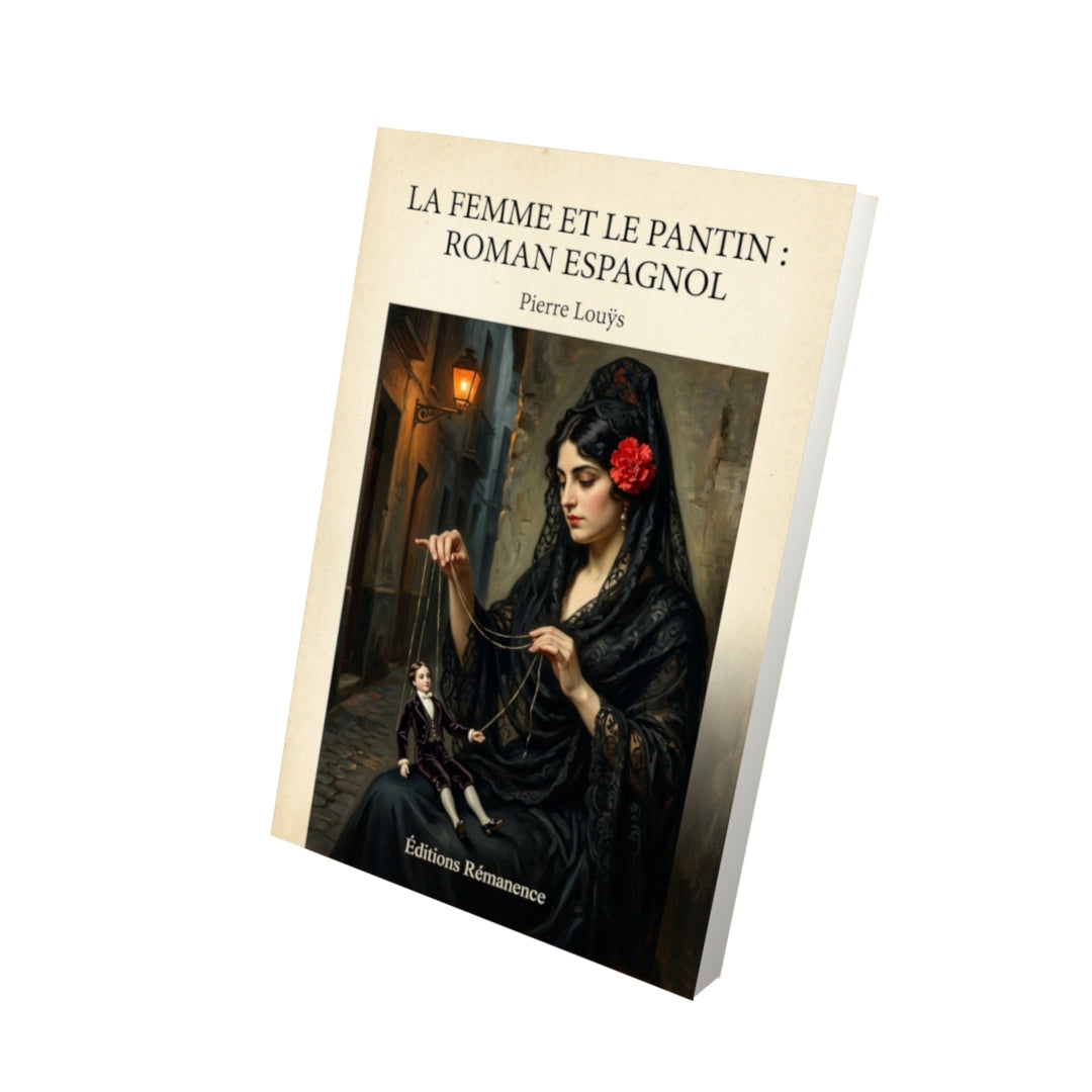 Livre La femme et le pantin : roman espagnol - Pierre Louÿs - Vue 3D - Editions Remanence