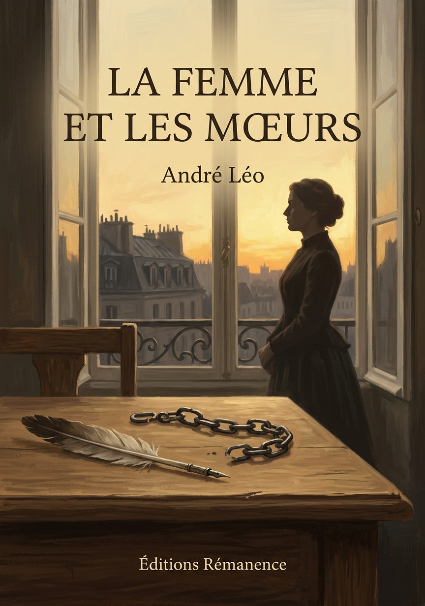 Livre La Femme et les mœurs par André Léo - Couverture - Editions Remanence