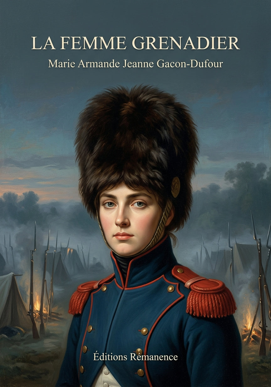 Livre La Femme grenadier par Marie Armande Jeanne Gacon-Dufour - Couverture - Editions Remanence