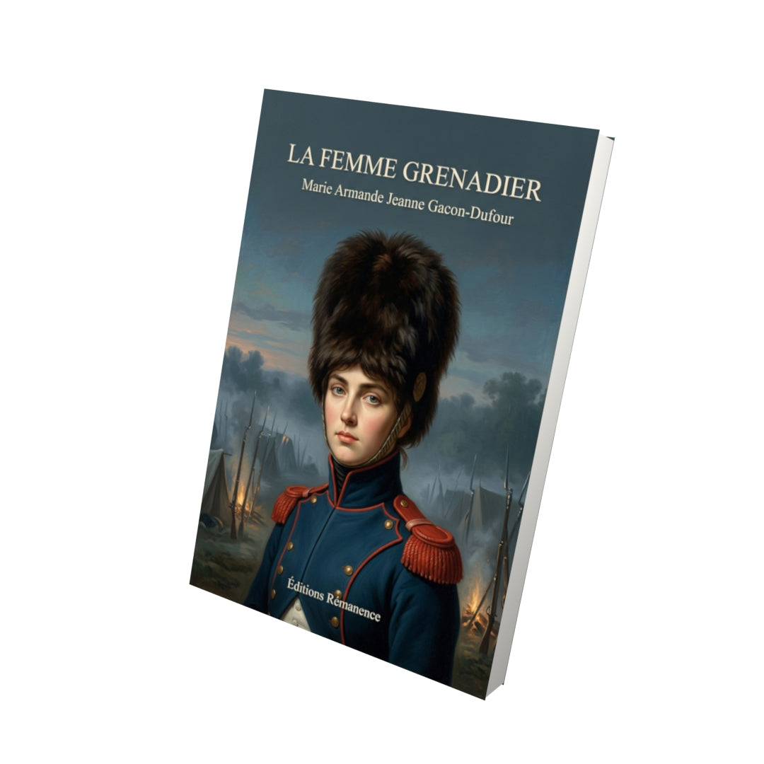 Livre La Femme grenadier par Marie Armande Jeanne Gacon-Dufour - Vue 3D - Editions Remanence