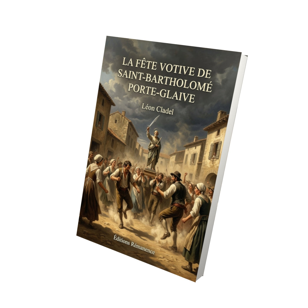 Livre La fête votive de Saint-Bartholomé porte-glaive - Léon Cladel - Vue 3D - Editions Remanence