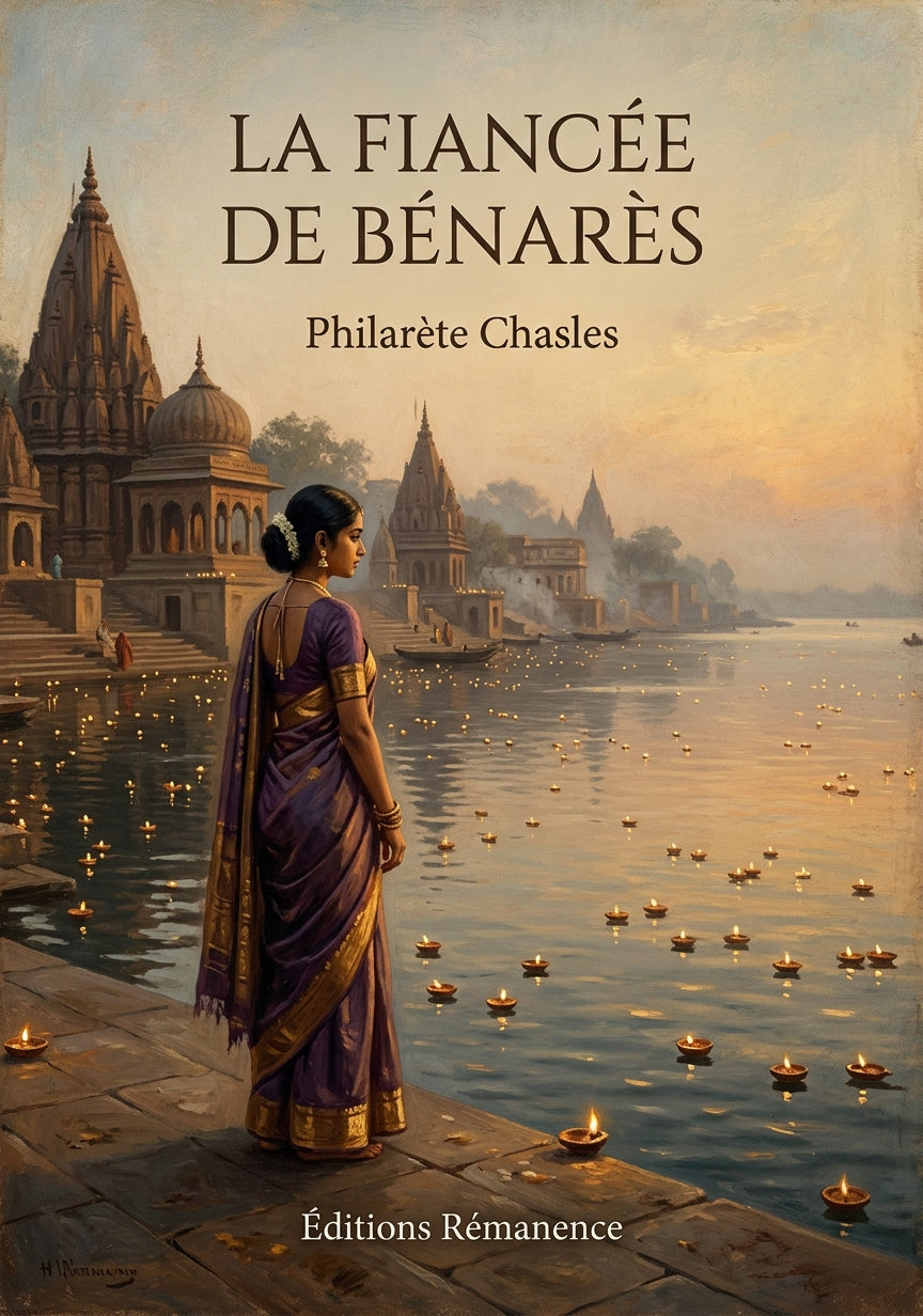 Livre La Fiancée de Bénarès par Philarète Chasles - Couverture - Editions Remanence