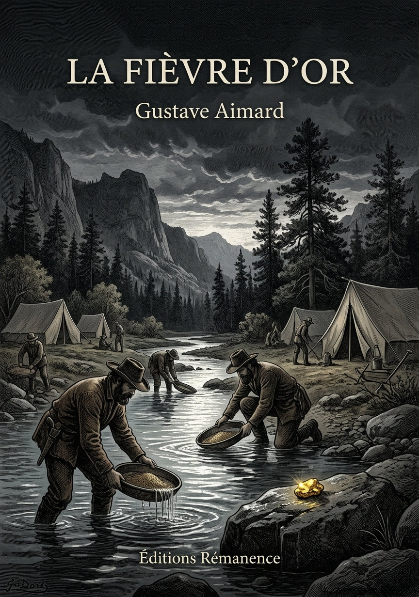 Livre La Fièvre d’or par Gustave Aimard - Couverture - Editions Remanence