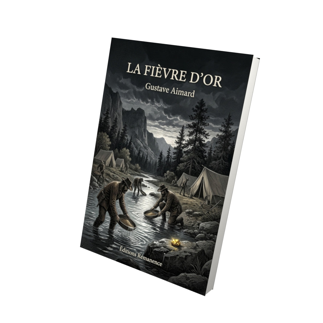 Livre La Fièvre d’or par Gustave Aimard - Vue 3D - Editions Remanence