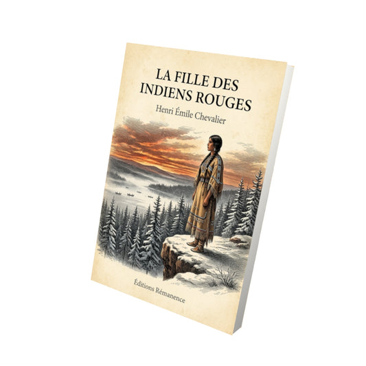 Livre La fille des indiens rouges - Henri Émile Chevalier - Vue 3D - Editions Remanence