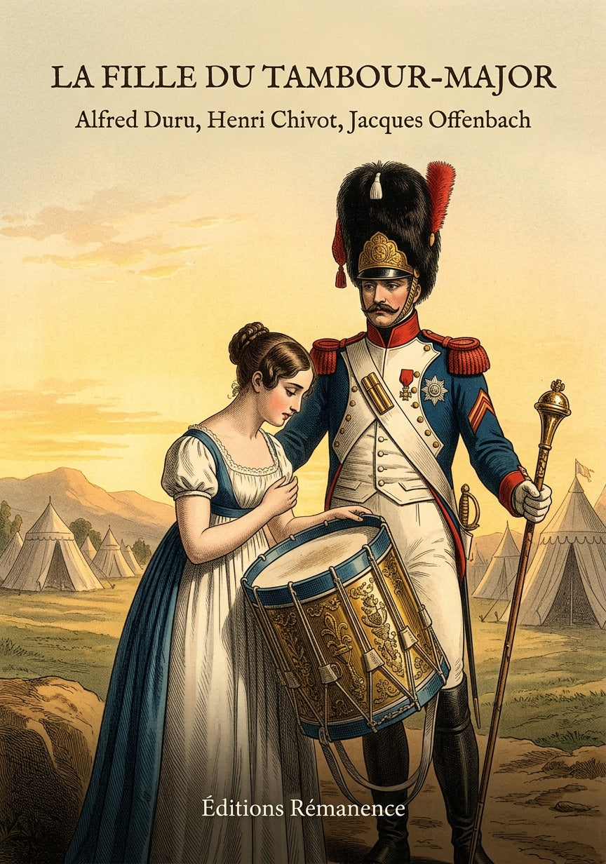 Livre La Fille du tambour-major par Alfred Duru, Henri Chivot, Jacques Offenbach - Couverture - Editions Remanence