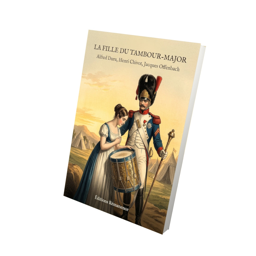 Livre La Fille du tambour-major par Alfred Duru, Henri Chivot, Jacques Offenbach - Vue 3D - Editions Remanence
