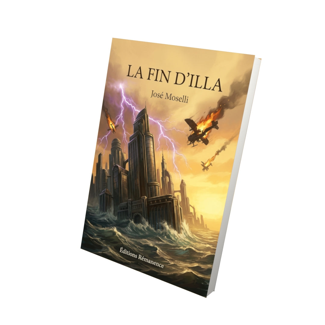 Livre La Fin d’Illa par José Moselli - Vue 3D - Editions Remanence