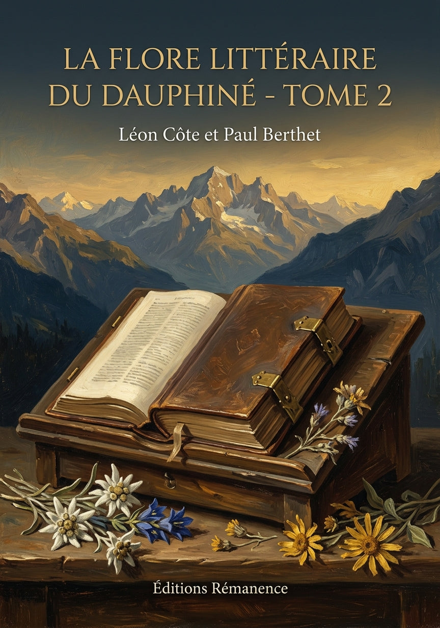 Livre La flore littéraire du Dauphiné - Tome 2 par Léon Côte et Paul Berthet - Couverture - Editions Remanence