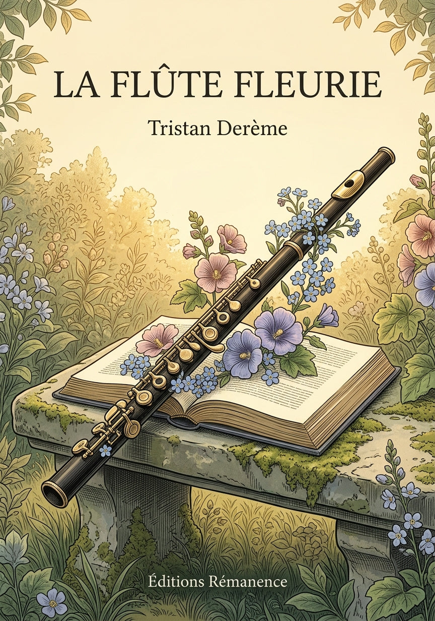Livre La Flûte fleurie par Tristan Derème - Couverture - Editions Remanence