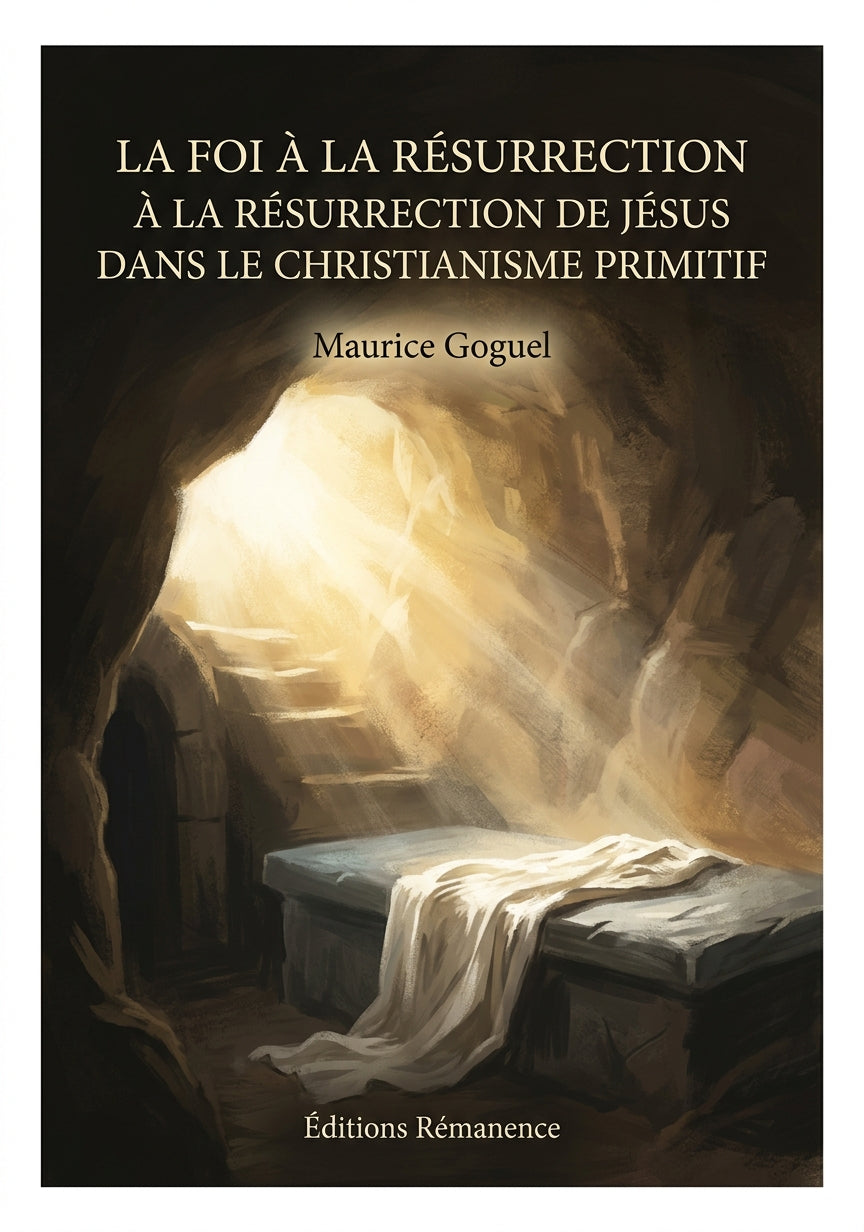 Livre La foi à la résurrection à la résurrection de Jésus dans le christianisme primitif par Maurice Goguel - Couverture - Editions Remanence