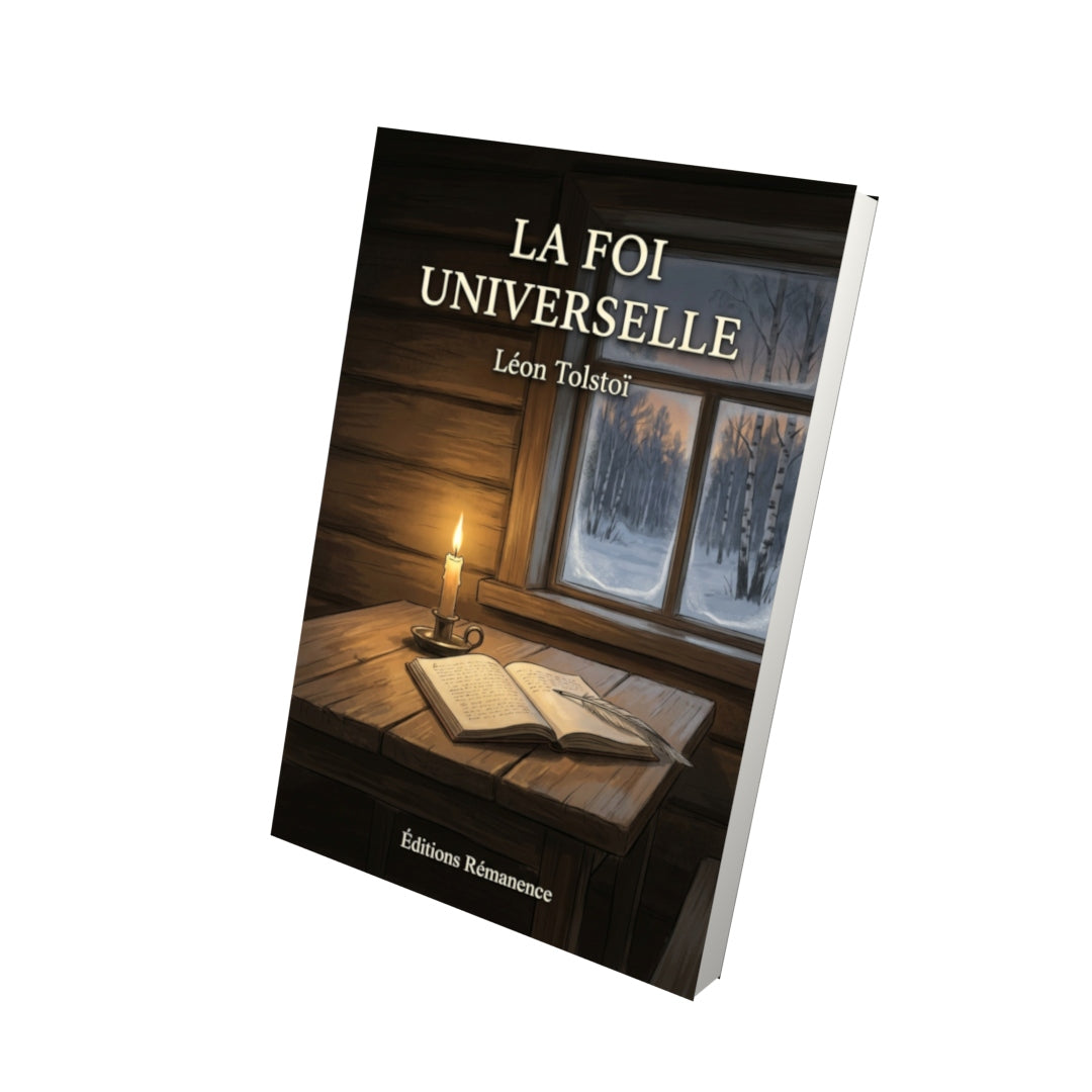 Livre La Foi universelle par Léon Tolstoï - Vue 3D - Editions Remanence