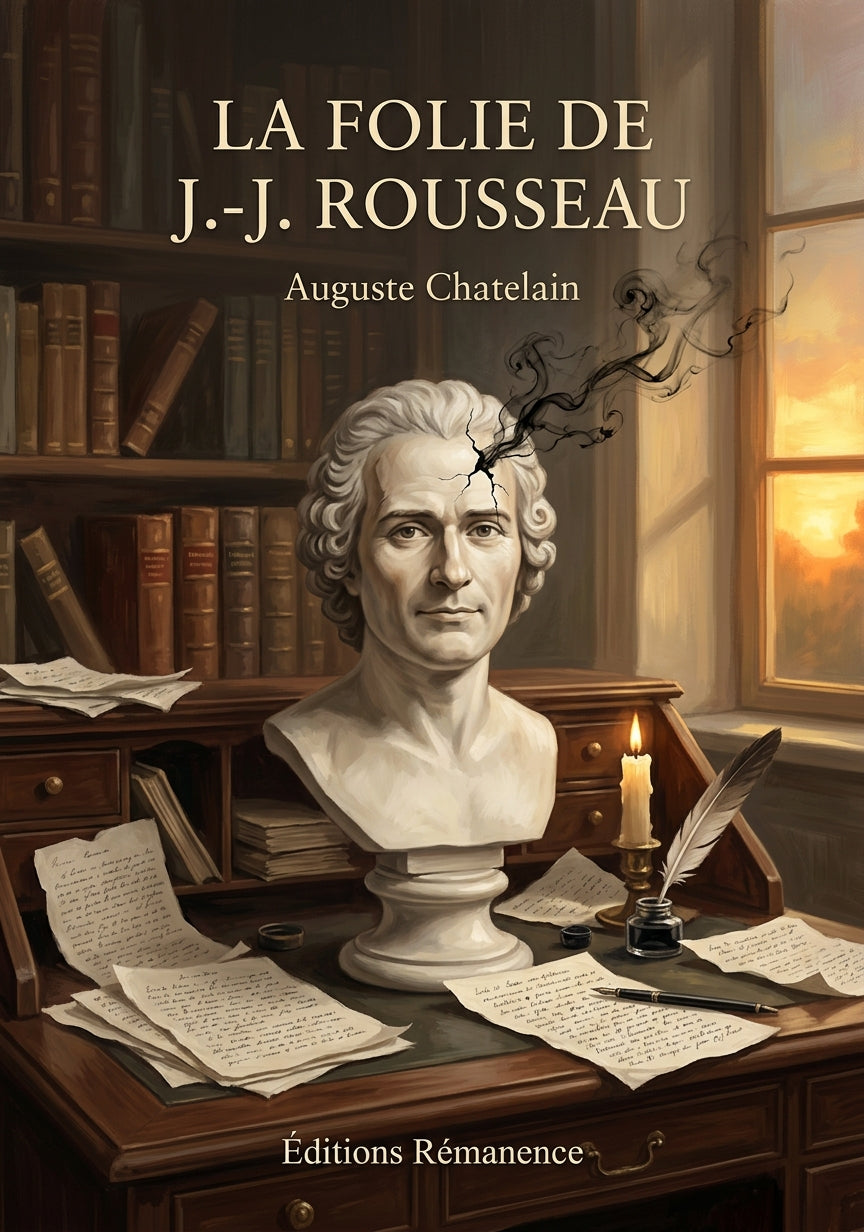 Livre La Folie de J.-J. Rousseau par Auguste Chatelain - Couverture - Editions Remanence