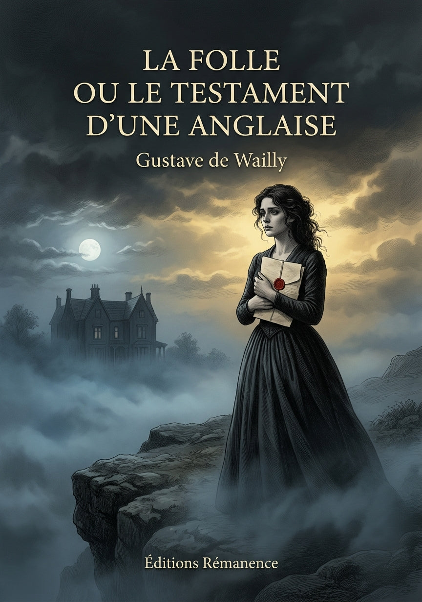 Livre La Folle ou Le Testament d’une Anglaise par Gustave de Wailly - Couverture - Editions Remanence