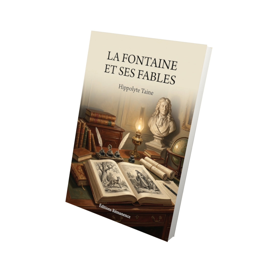 Livre La Fontaine et ses fables par Hippolyte Taine - Vue 3D - Editions Remanence