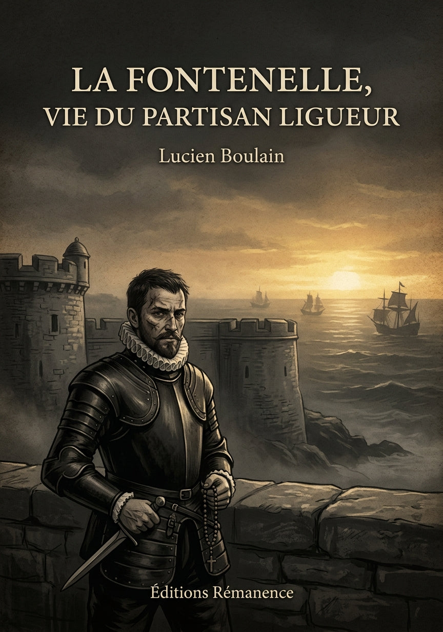 Livre La Fontenelle, Vie du partisan ligueur par Lucien Boulain - Couverture - Editions Remanence