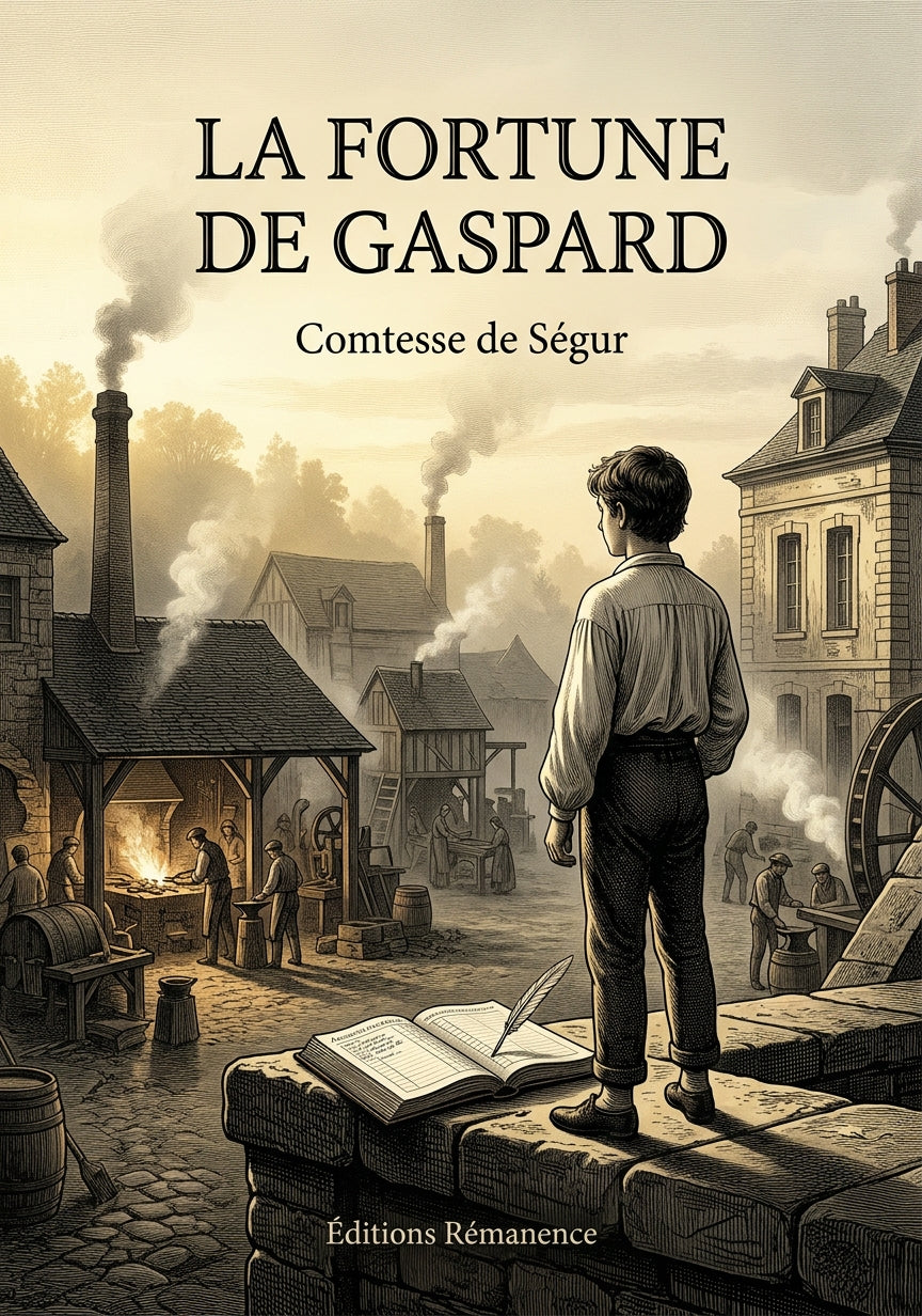 Livre La Fortune de Gaspard par Comtesse de Ségur - Couverture - Editions Remanence