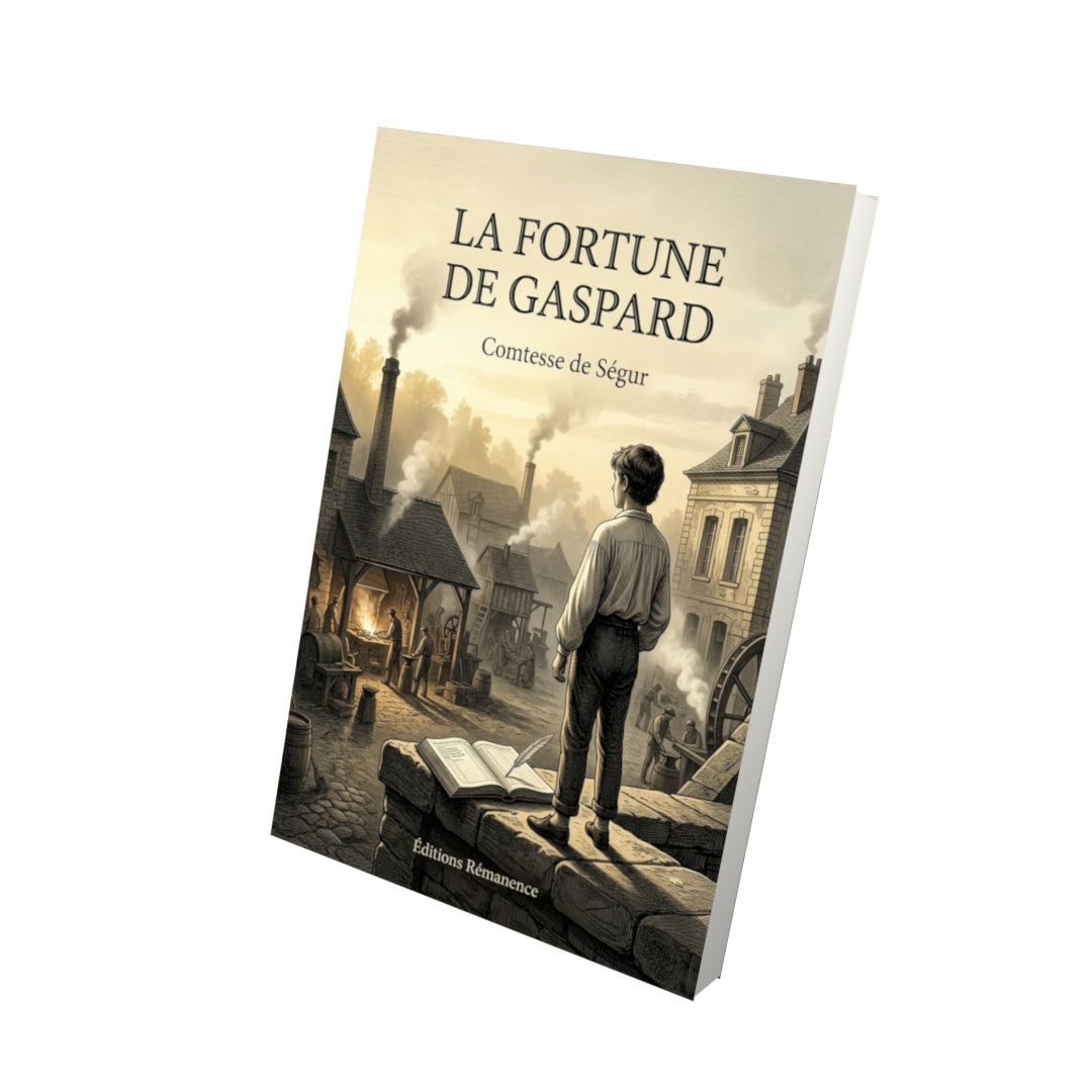 Livre La Fortune de Gaspard par Comtesse de Ségur - Vue 3D - Editions Remanence