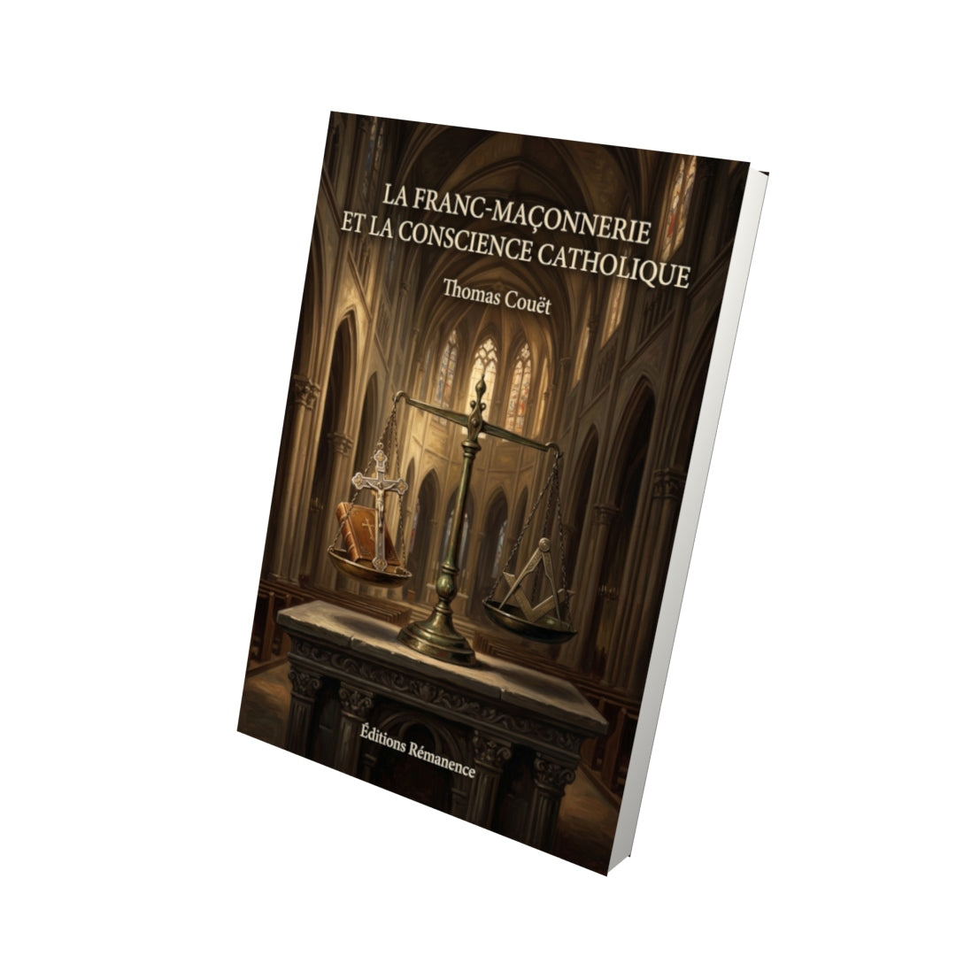 Livre La franc-maçonnerie et la conscience catholique par Thomas Couët - Vue 3D - Editions Remanence