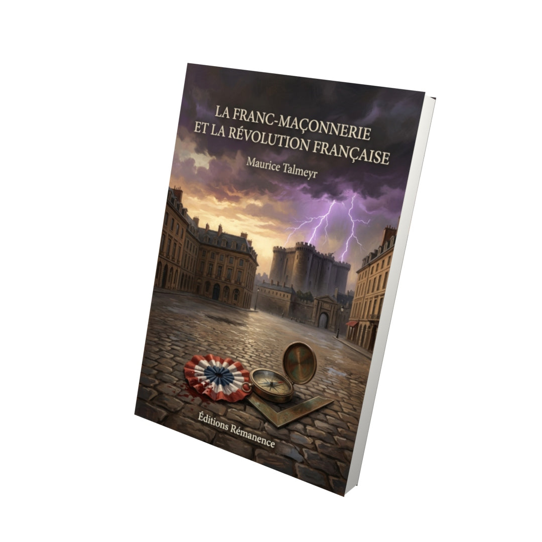Livre La franc-maçonnerie et la révolution française par Maurice Talmeyr - Vue 3D - Editions Remanence