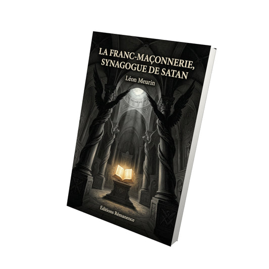 Livre La Franc-Maçonnerie, synagogue de Satan - Léon Meurin - Vue 3D - Editions Remanence